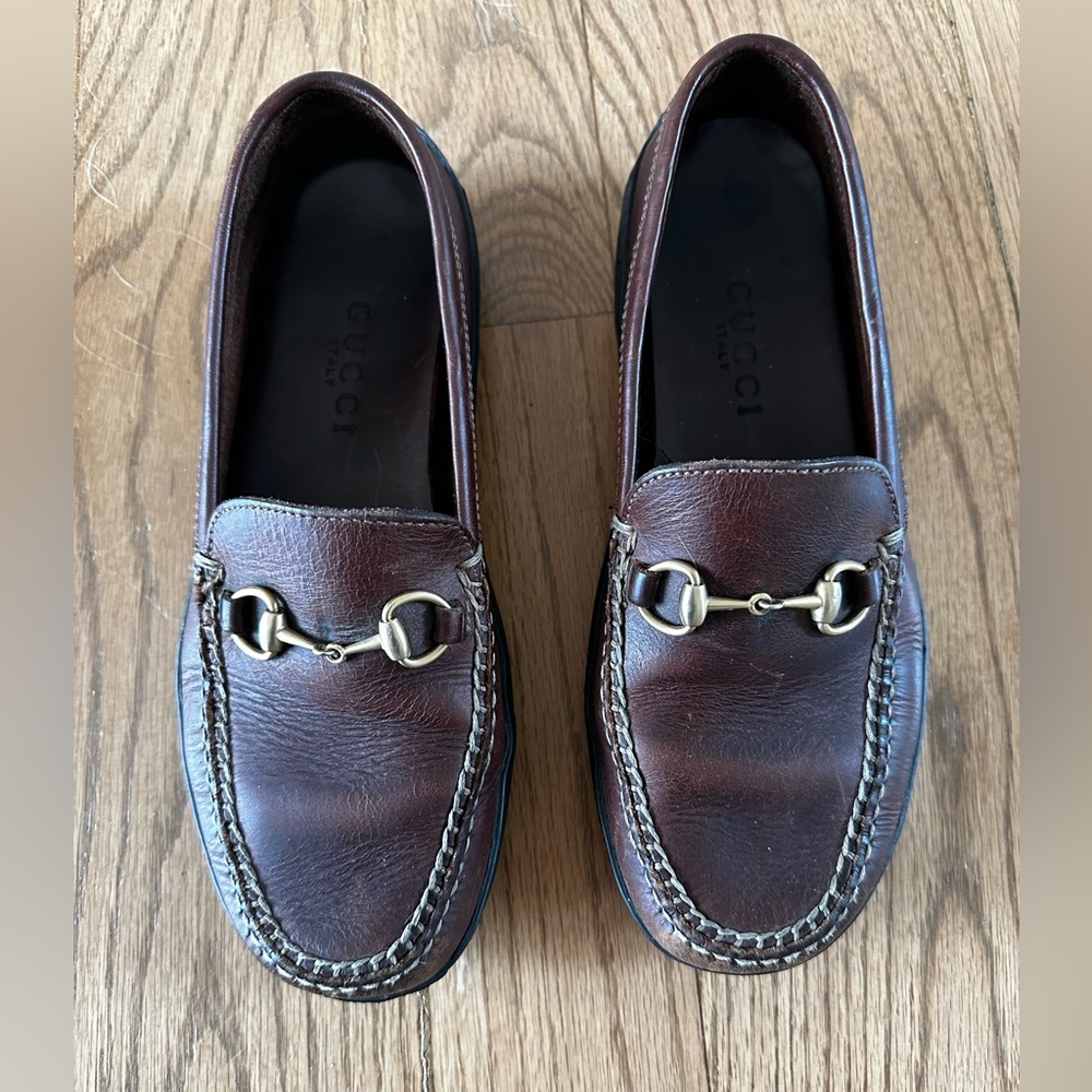 Gucci loafers brown size 6